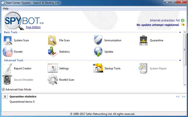 spybot search and destroy free download for windows 8.1