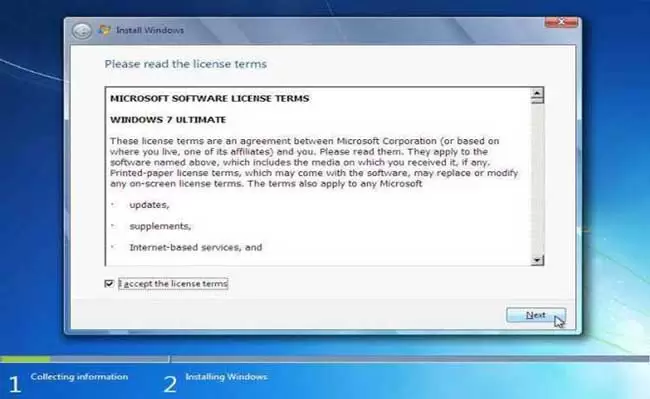windows 7 license terms