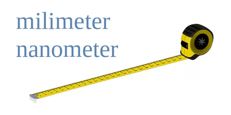 milimeter nanometer