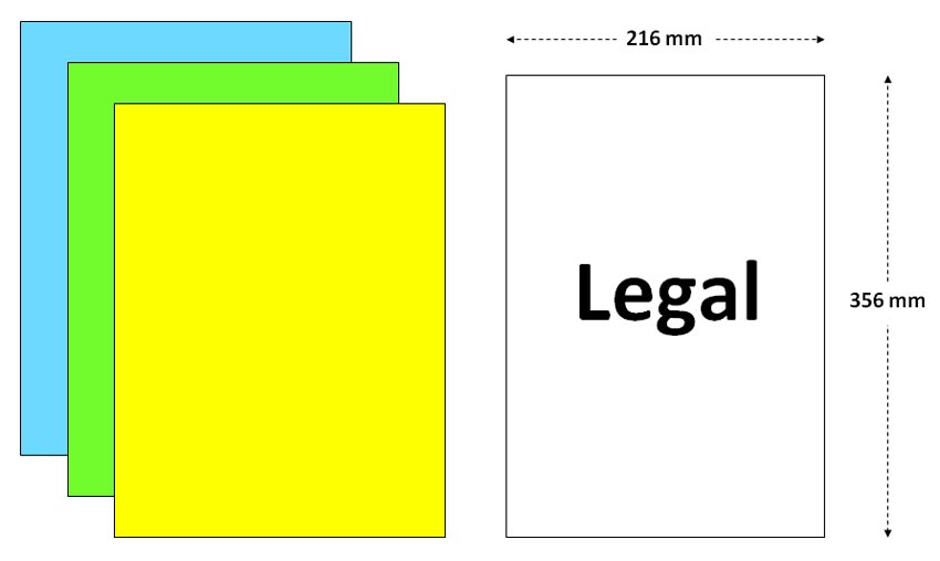 Legal Size Paper Dimensions In Mm