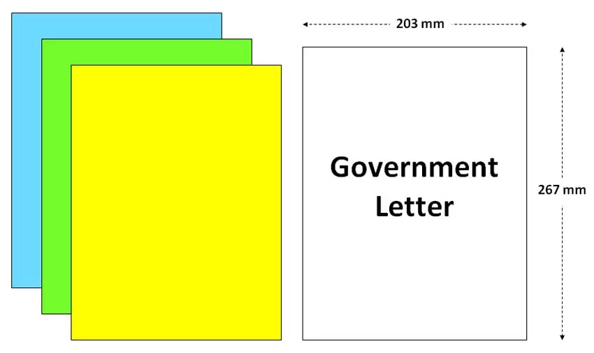 government letter size