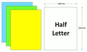 half letter size